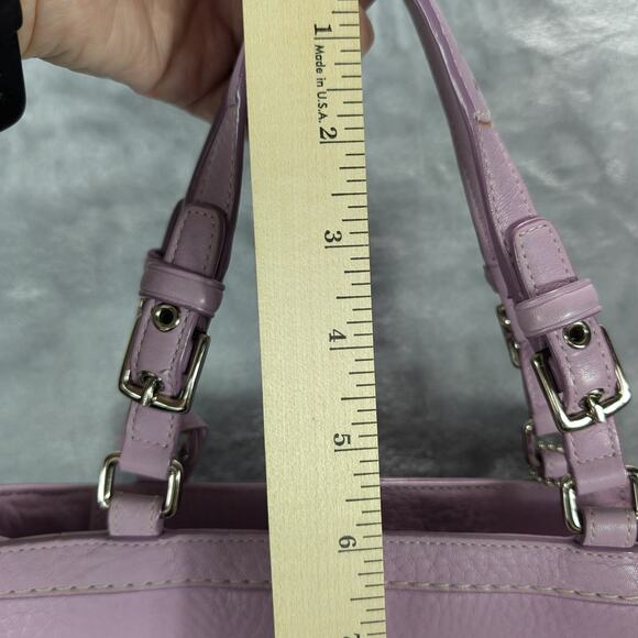 Coach Hampton lilac pebble leather hand bag Purse Satchel Light Purple Y2K - Picture 3 of 15